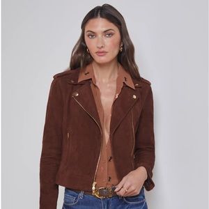 L’AGENCE Biker Suede Jacket